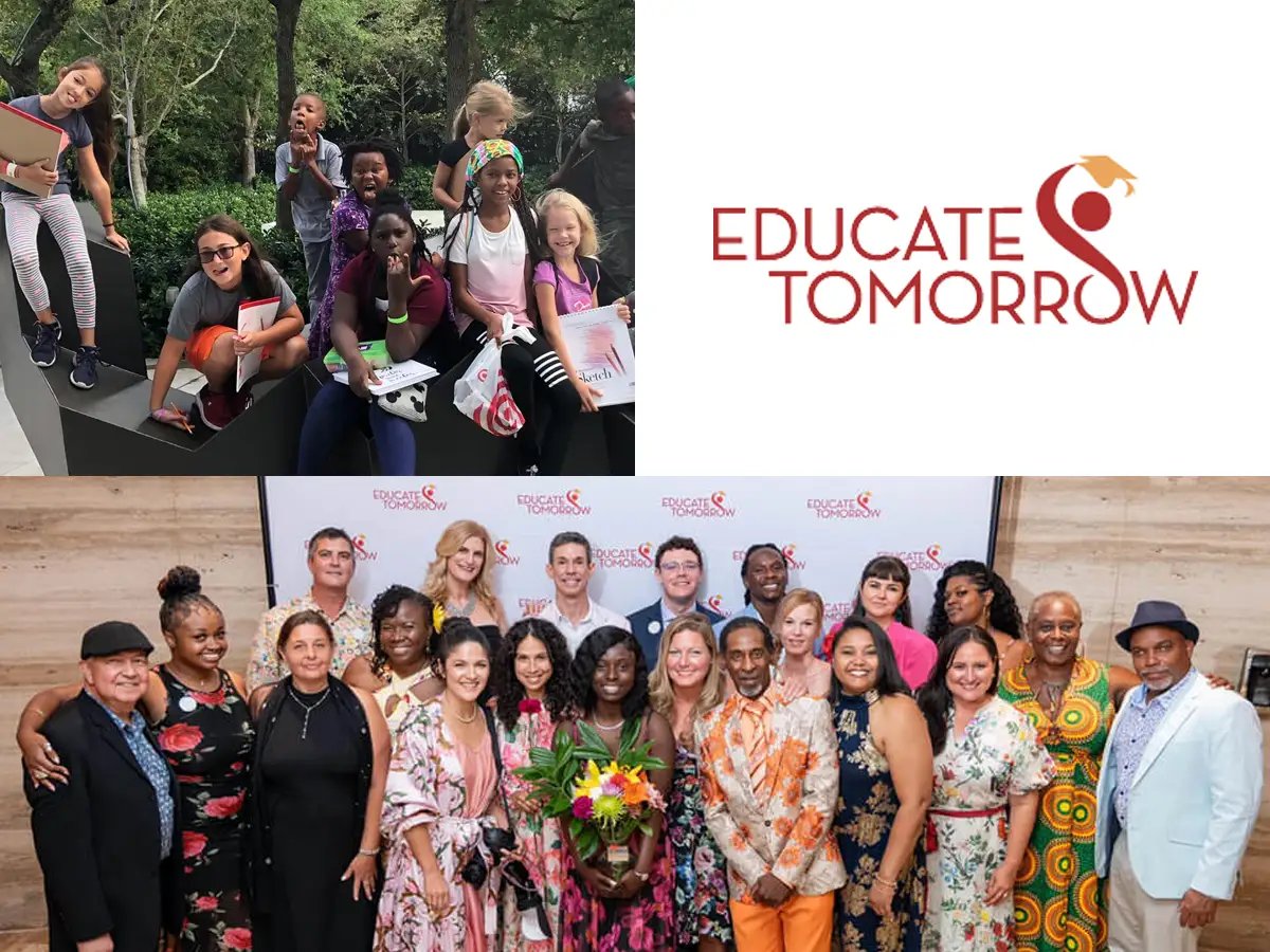 Three collage images of Educate Tomorrow Program